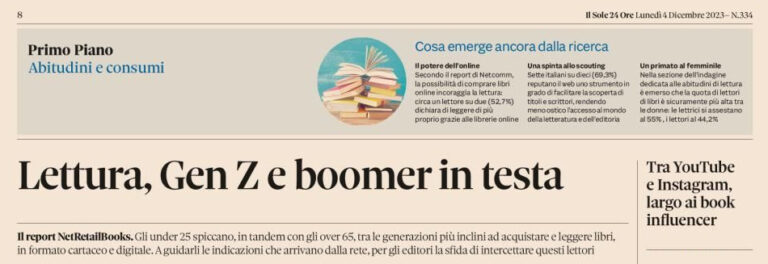 Scopri di più sull'articolo Il Sole24ore approfondisce la ricerca Netcomm NetRetail Books